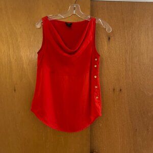 Ann Taylor Red Satin Top - Size 2P